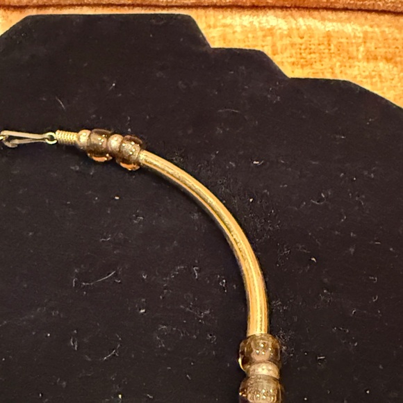 Brown and Gold Toned Mixed Material Choker Necklace - Picture 14 of 14